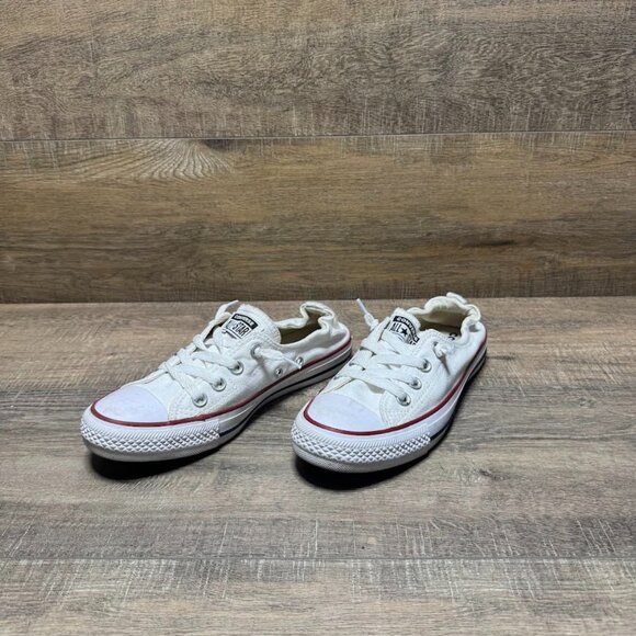 Converse All Star Shoreline White Canvas Slip On Sneakers Women's Size 7.5 - Picture 1 of 7